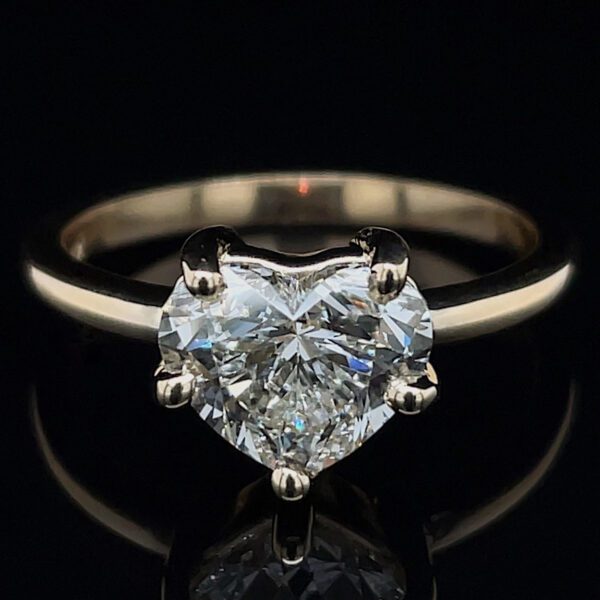 Recycled GIA Certified Heart Diamond Ring