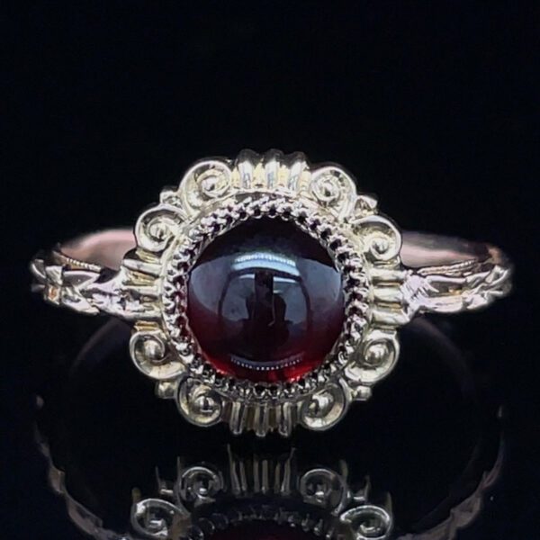 Antique Cabochon Garnet Ring