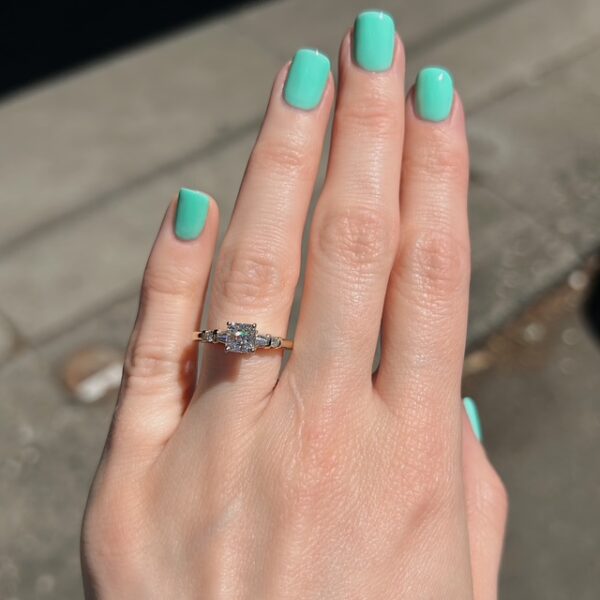 Estate Princess Cut Diamond Ring - Image 3