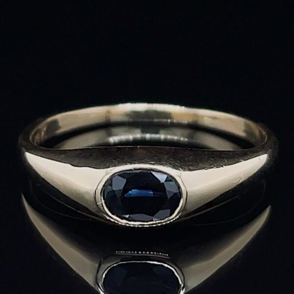 Estate East West Bezel Set Sapphire Ring