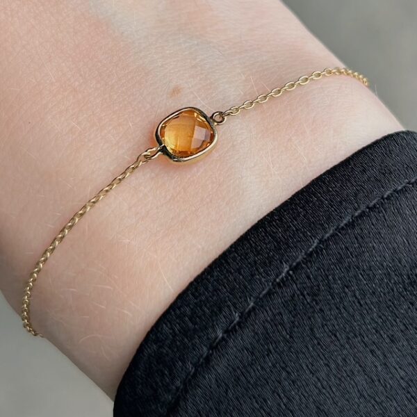 Estate 8k Citrine Bolo Bracelet
