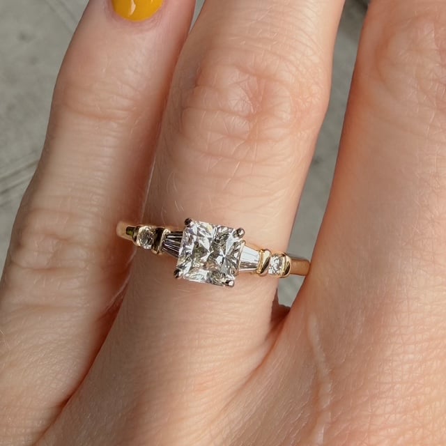 Estate Princess Cut Diamond Ring, photo 3 of 4
