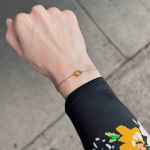 Estate 8k Citrine Bolo Bracelet - Image 3
