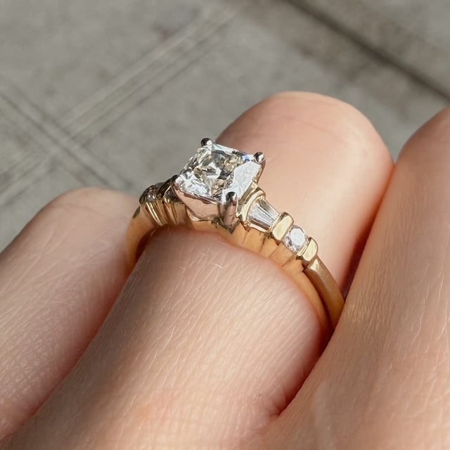Estate Princess Cut Diamond Ring, photo 4 of 4