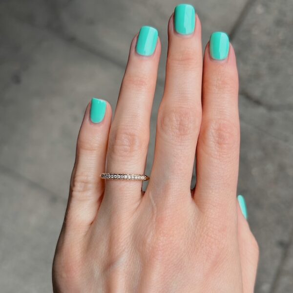 Recycled Prong Set Diamond Band - Image 4