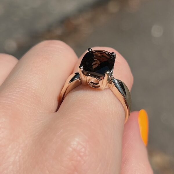 Estate Smoky Quartz Ring - Image 4