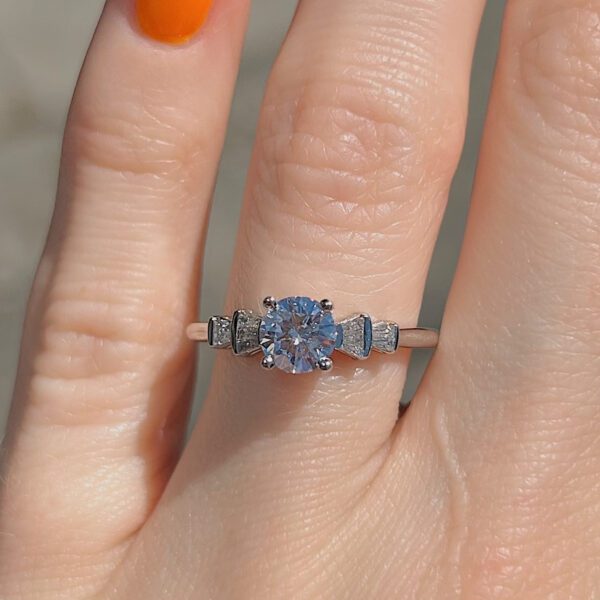 Recycled GIA Certified Diamond Fan Ring - Image 2