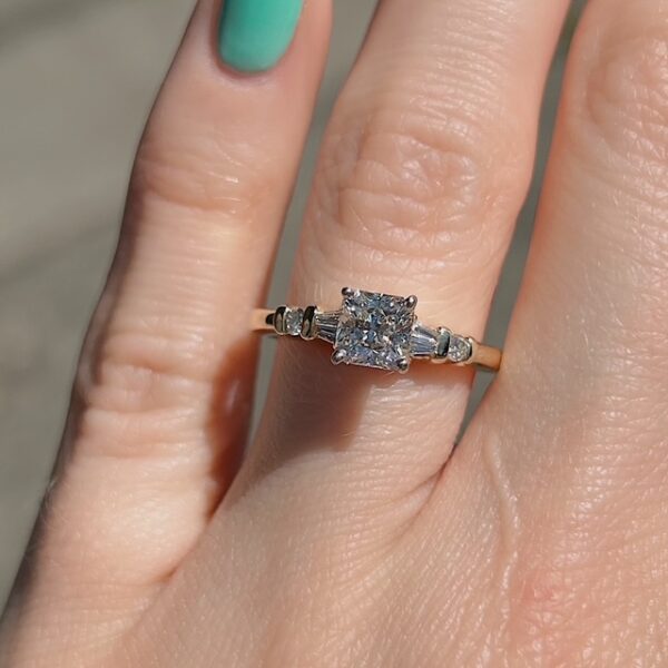 Estate Princess Cut Diamond Ring - Image 2