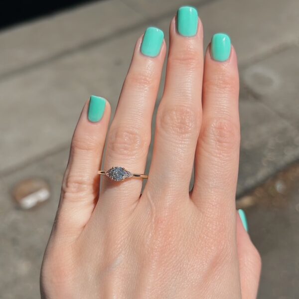 Recycled Three Stone Diamond Ring - Image 2