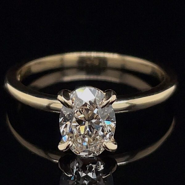 Recycled GIA Certified 1ct Oval Solitaire Diamond Ring