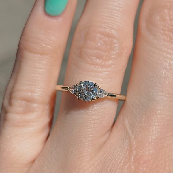 Recycled Three Stone Diamond Ring - Image 3