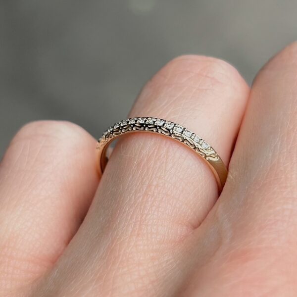 Recycled Prong Set Diamond Band - Image 5