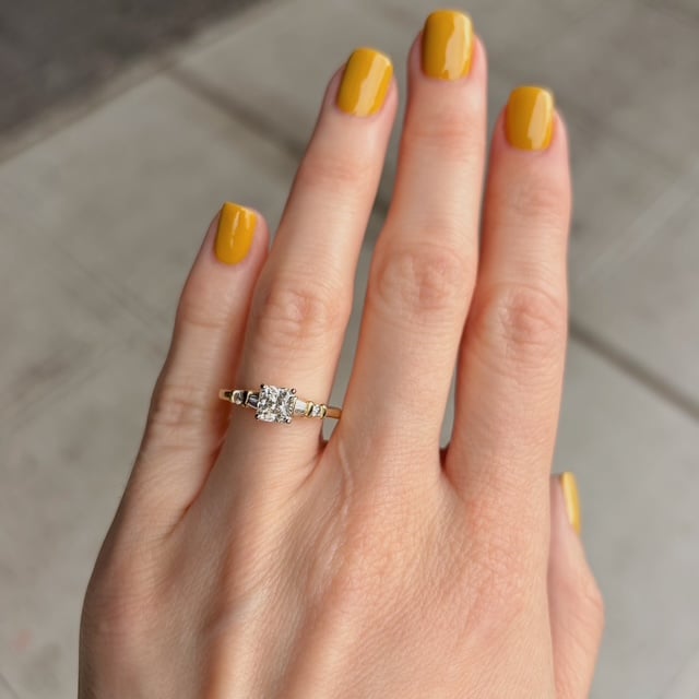 Estate Princess Cut Diamond Ring, photo 2 of 4