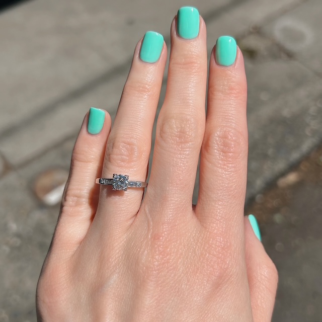 Estate Platinum Midcentury Diamond Ring - Image 3