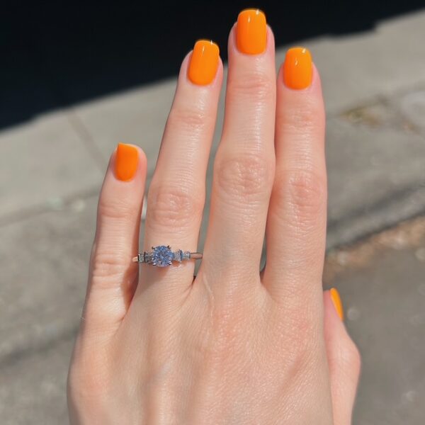 Recycled GIA Certified Diamond Fan Ring - Image 3