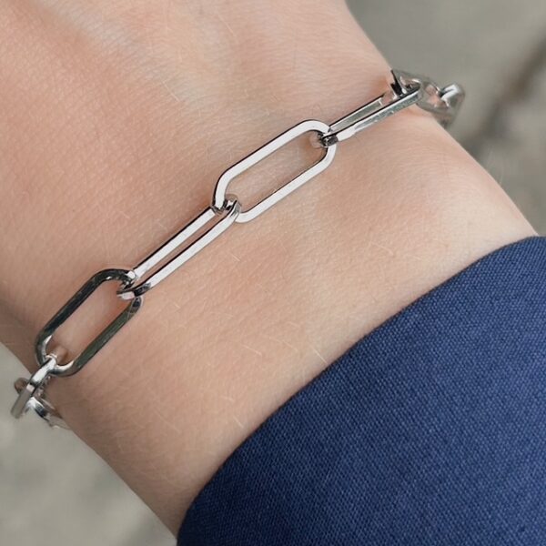 Sterling Silver Paperclip Bracelet
