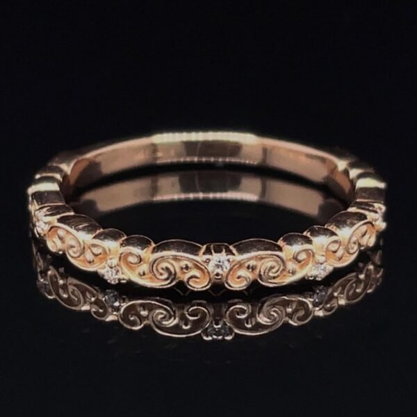 Estate 14k Vintage Inspired Diamond Band