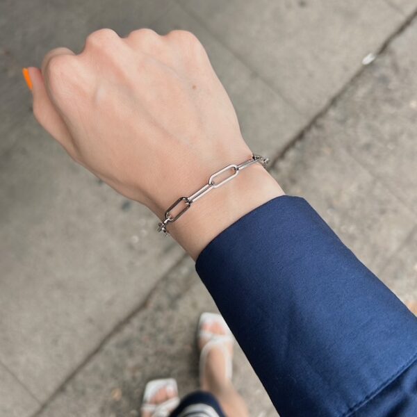 Sterling Silver Paperclip Bracelet - Image 2