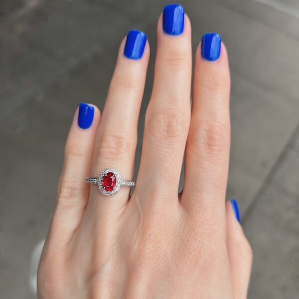 GIA Certified Estate Ruby Diamond Ring - Image 4