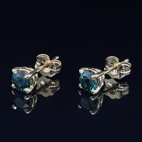 Estate .77ct Round Sapphire Studs