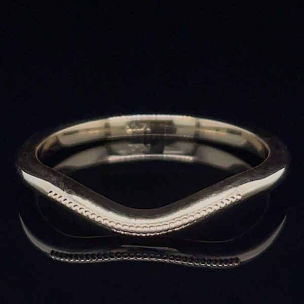 Vintage Inspired Milgrain Contour Band