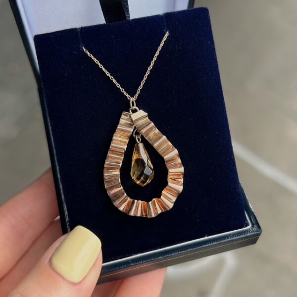 Estate Midcentury Citrine Pendant
