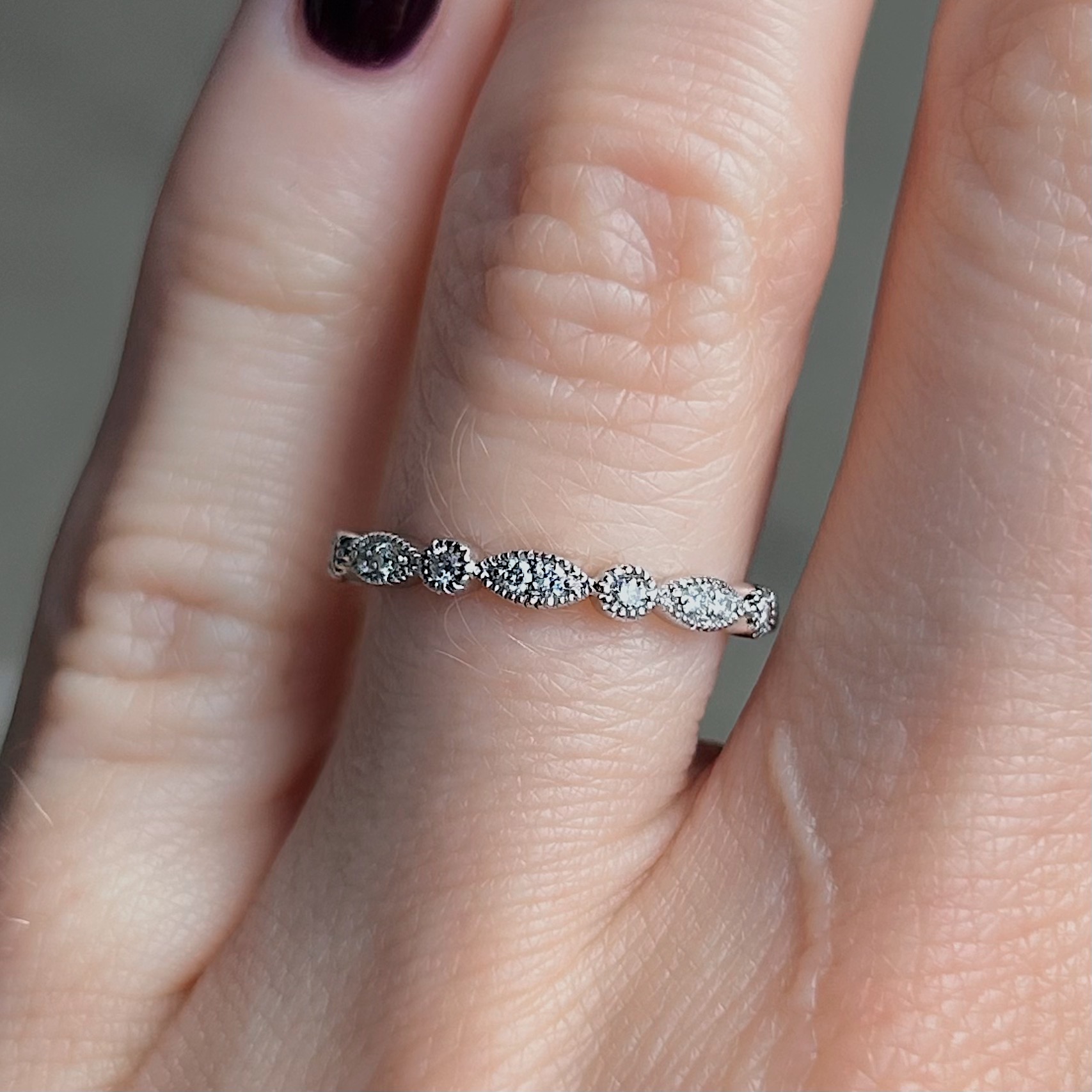 Estate Vintage Inspired Diamond Band - Image 3