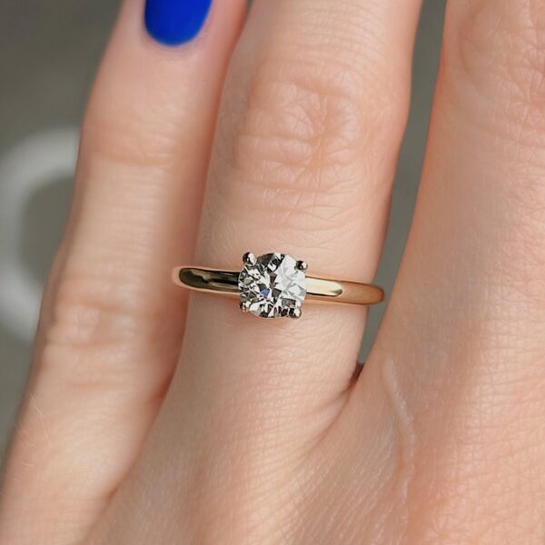 Antique Old European Cut Solitaire Ring - Image 3