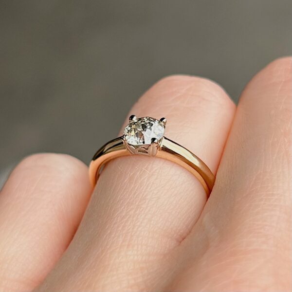Antique Old European Cut Solitaire Ring - Image 4