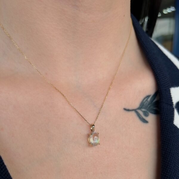 Recycled Oval Moonstone Pendant - Image 2