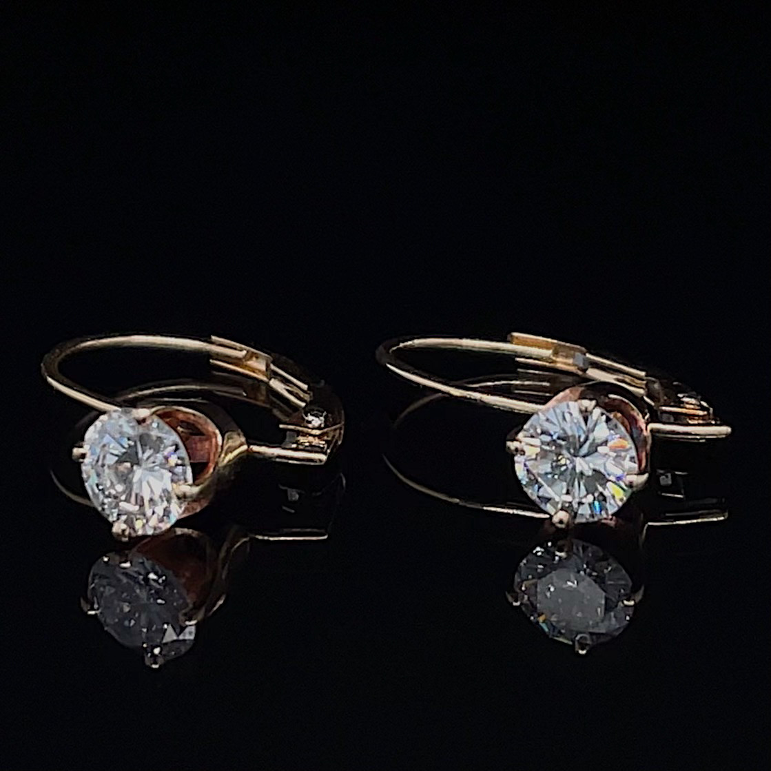 Estate Diamond Drop Earrings