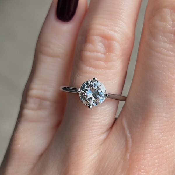 Recycled GIA Certified 1.46ct Diamond Solitaire Ring - Image 4