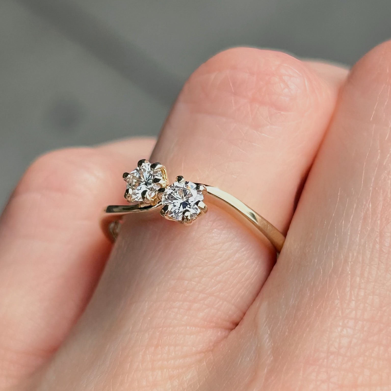 Estate .51ct Toi Et Moi Diamond Ring - Image 3