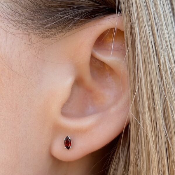 Recycled Mozambique Garnet Studs