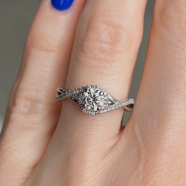 Estate GIA Certified .50ct Diamond Ring - Image 3