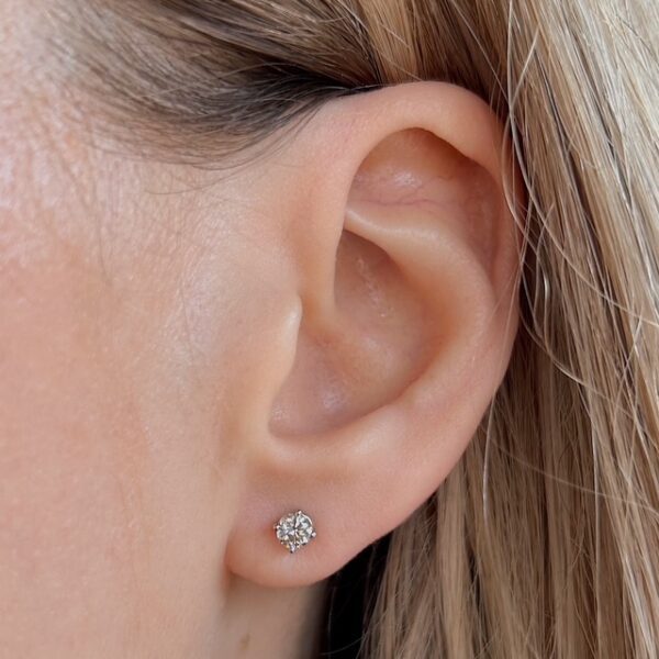 Estate .50ctw Diamond Stud Earrings - Image 2
