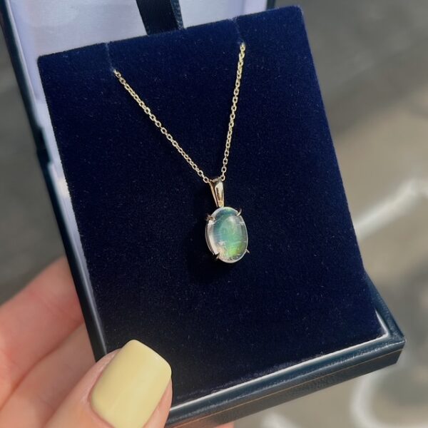 Recycled Oval Moonstone Pendant