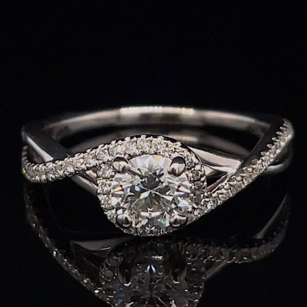 Estate GIA Certified .50ct Diamond Ring