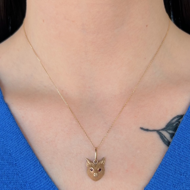 Antique 14k Wolf Pendant - Image 2