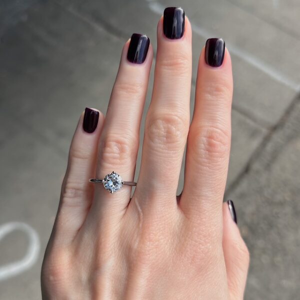 Recycled GIA Certified 1.46ct Diamond Solitaire Ring - Image 3