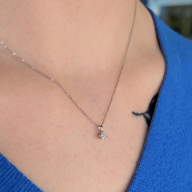 Recycled .21ct Diamond Pendant - Image 2