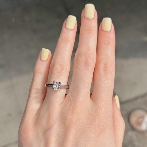 Estate GIA Certified Radiant Solitaire - Image 2
