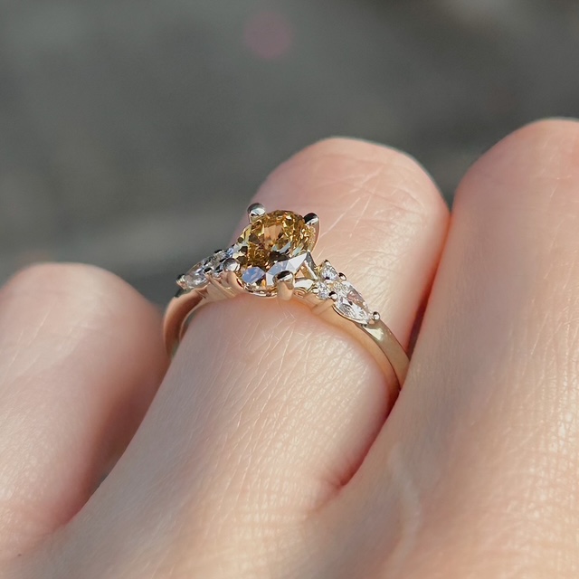 GIA Certified Brown-Yellow Diamond Ring - Image 4