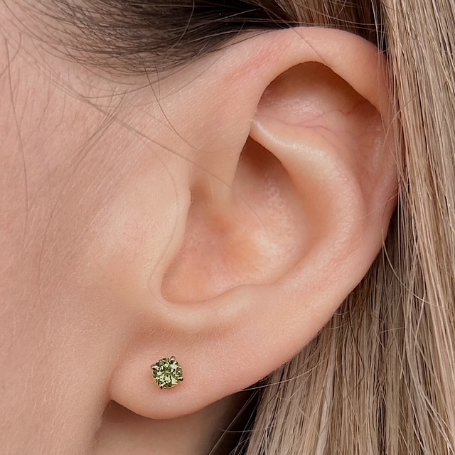 Recycled Peridot Studs - Image 2
