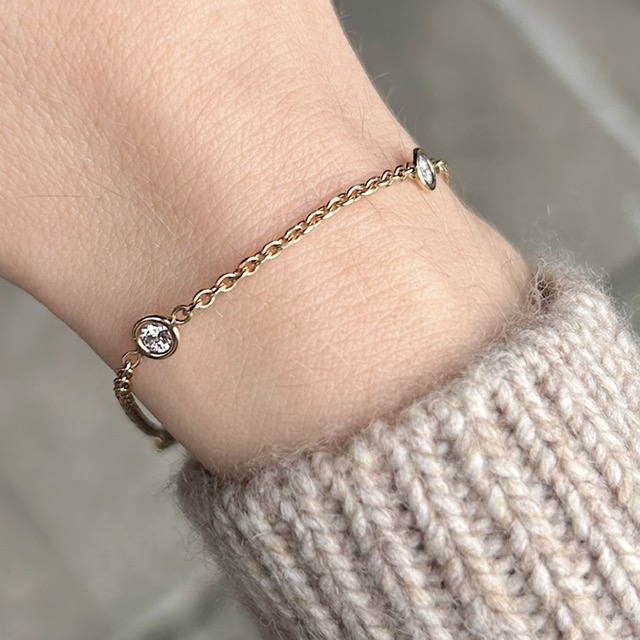 Recycled 0.40ctw Diamond Station Bracelet - Image 3