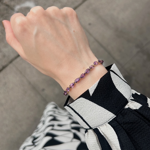 Estate Amethyst Line Bracelet - Image 2