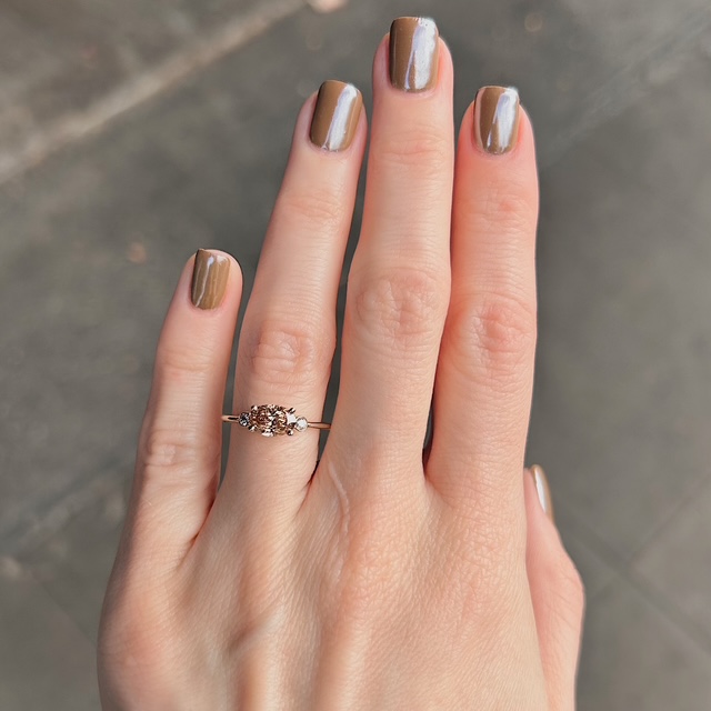 GIA Certified Yellow-Brown Diamond Ring - Image 2