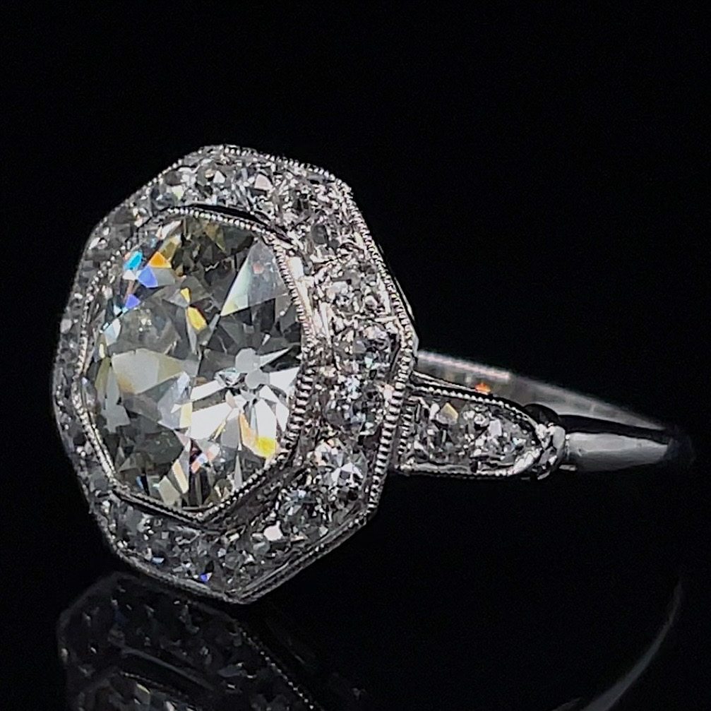 Art Deco 2.69ct GIA Certified Diamond Ring - Image 2