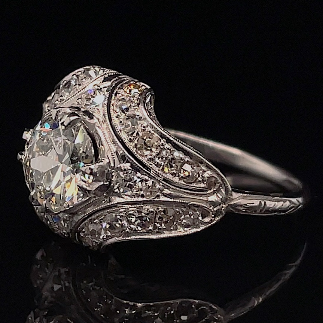 Edwardian GIA Certified 1.05ct Diamond Ring - Image 2