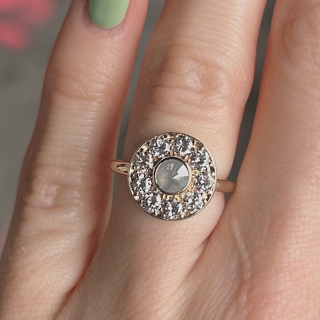 Estate .50ct Rustic Grey Diamond Ring - Image 3
